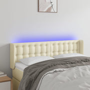 LED uzglavlje krem 147x16x78/88 cm od umjetne kože