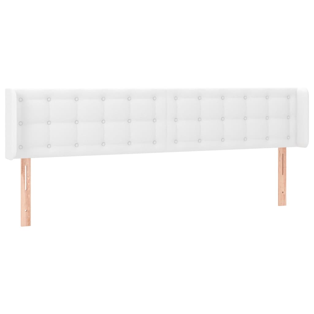 LED uzglavlje bijelo 183x16x78/88 cm od umjetne kože