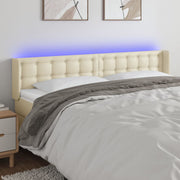 LED uzglavlje krem 183x16x78/88 cm od umjetne kože