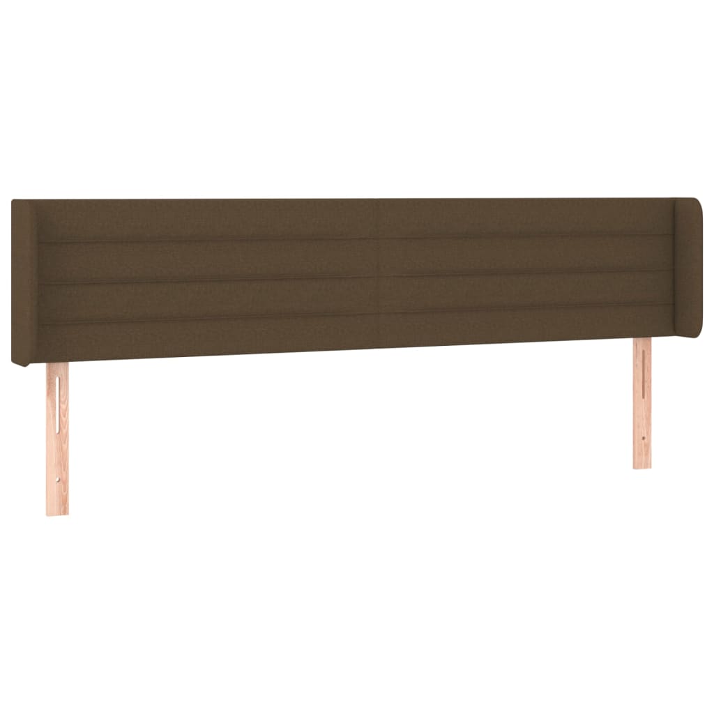 LED Uzglavlje tamnosmeđe 163x16x78/88 cm od tkanine
