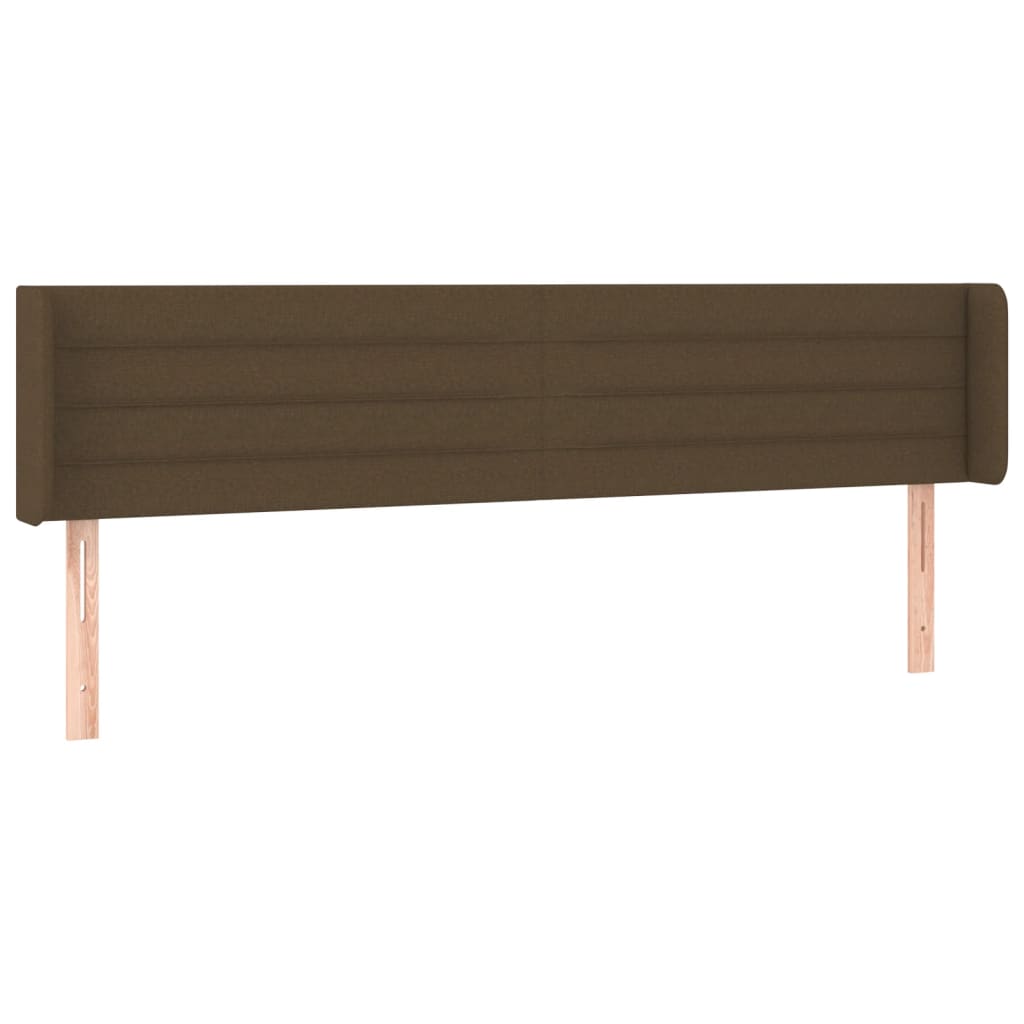 LED uzglavlje tamnosmeđe 183x16x78/88 cm od tkanine