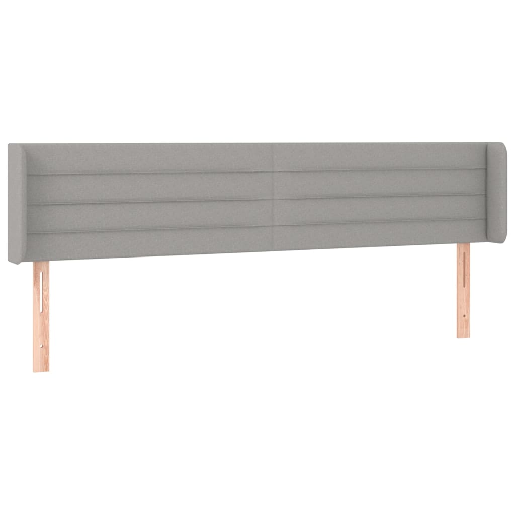 LED uzglavlje svjetlosivo 203x16x78/88 cm od tkanine