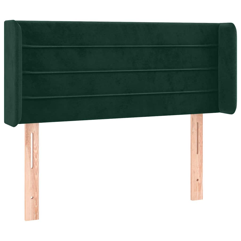 LED uzglavlje tamnozeleno 83x16x78/88 cm baršunasto