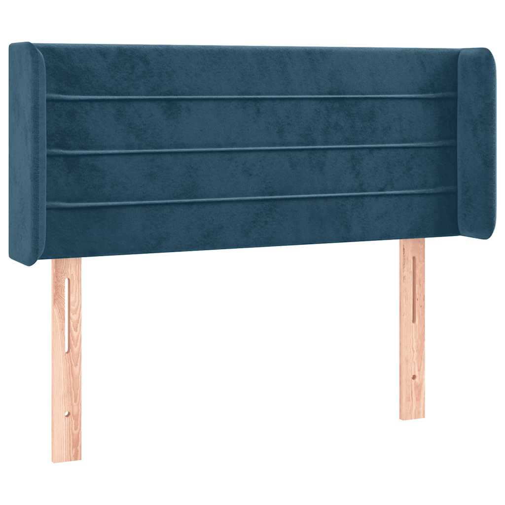 LED uzglavlje tamnoplavo 83x16x78/88 cm baršunasto
