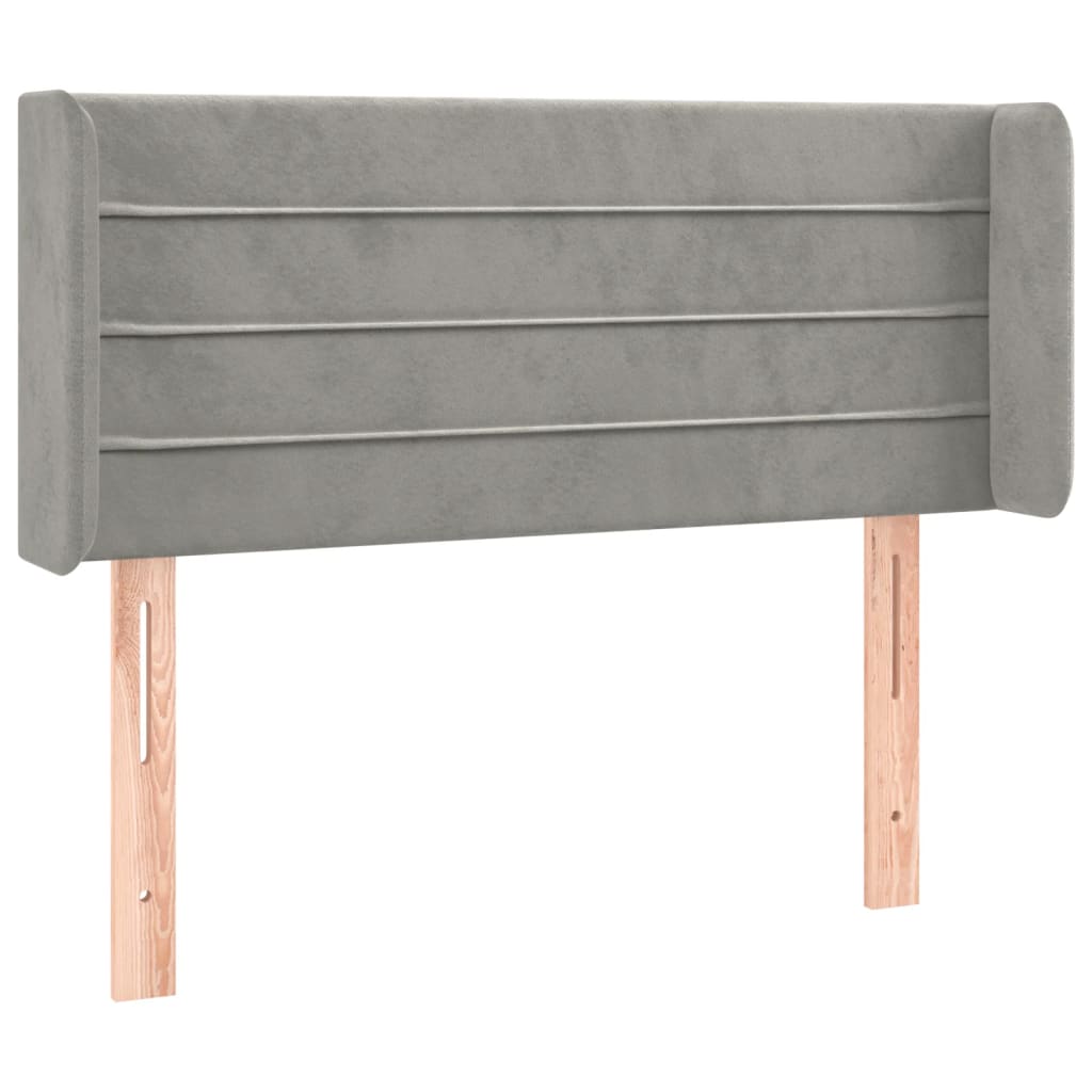 LED uzglavlje svjetlosivo 93x16x78/88 cm baršunasto