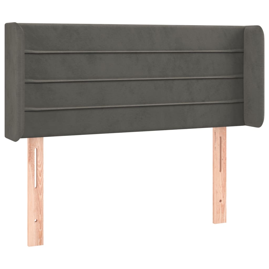LED uzglavlje tamnosiv 93x16x78/88 cm baršunasto