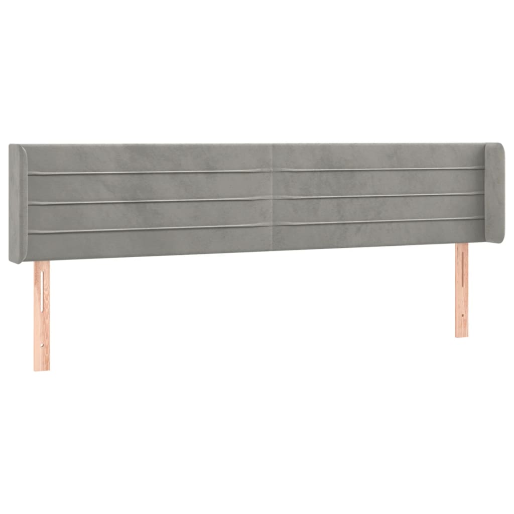 LED uzglavlje svjetlosivo 163x16x78/88 cm baršunasto