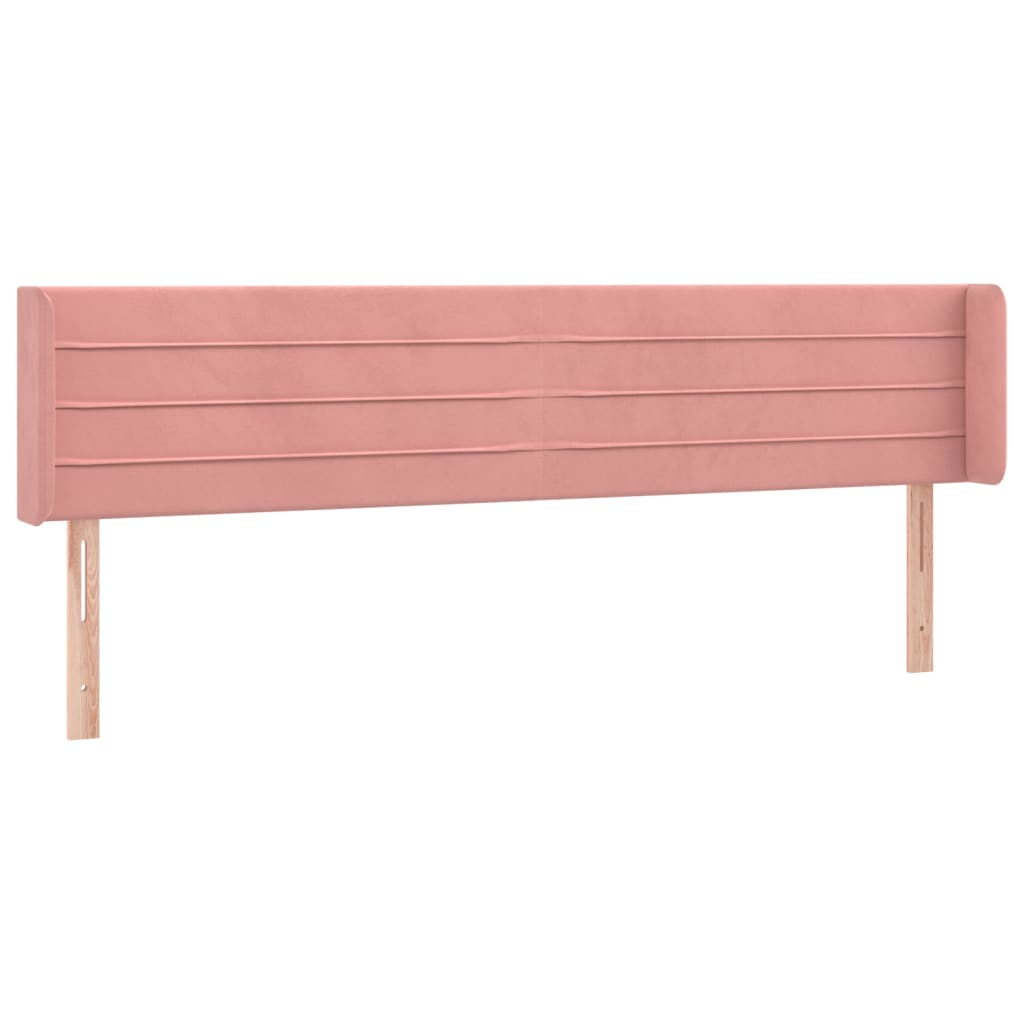 LED uzglavlje ružičasto 203x16x78/88 cm baršunasto