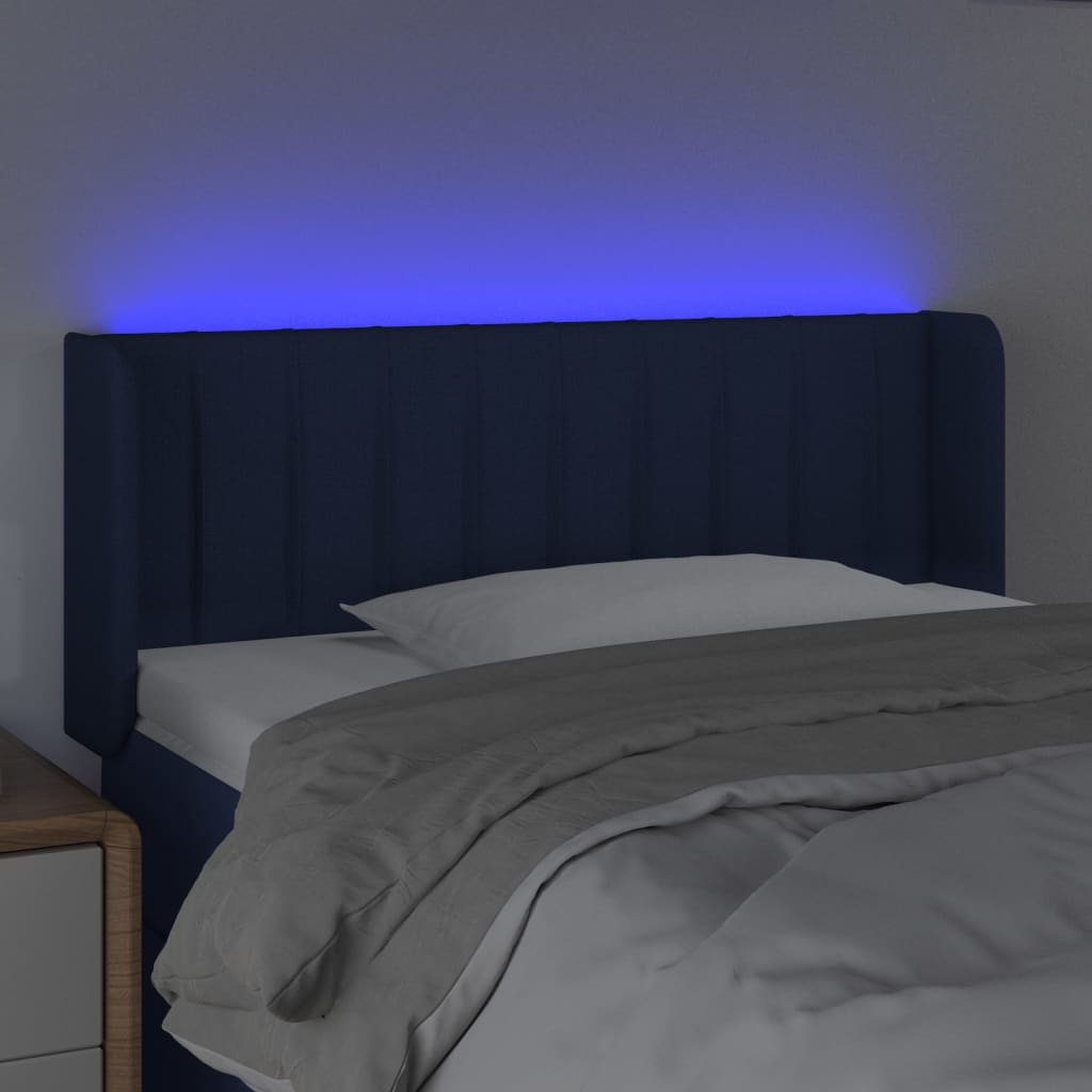 LED uzglavlje plavo 103x16x78/88 cm od tkanine