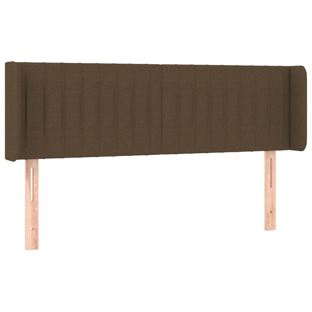 LED uzglavlje tamnosmeđe 147x16x78/88 cm od tkanine