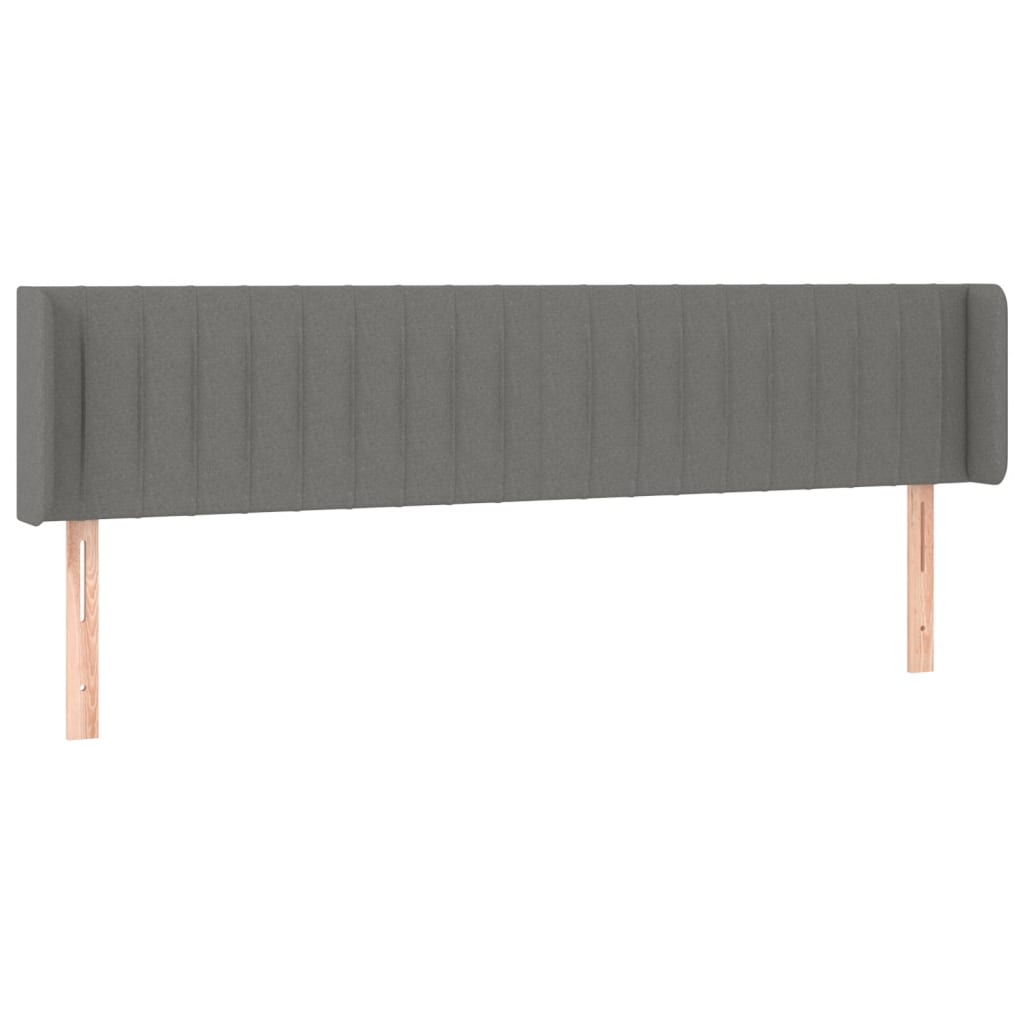 LED uzglavlje tamnosivo 163x16x78/88 cm od tkanine