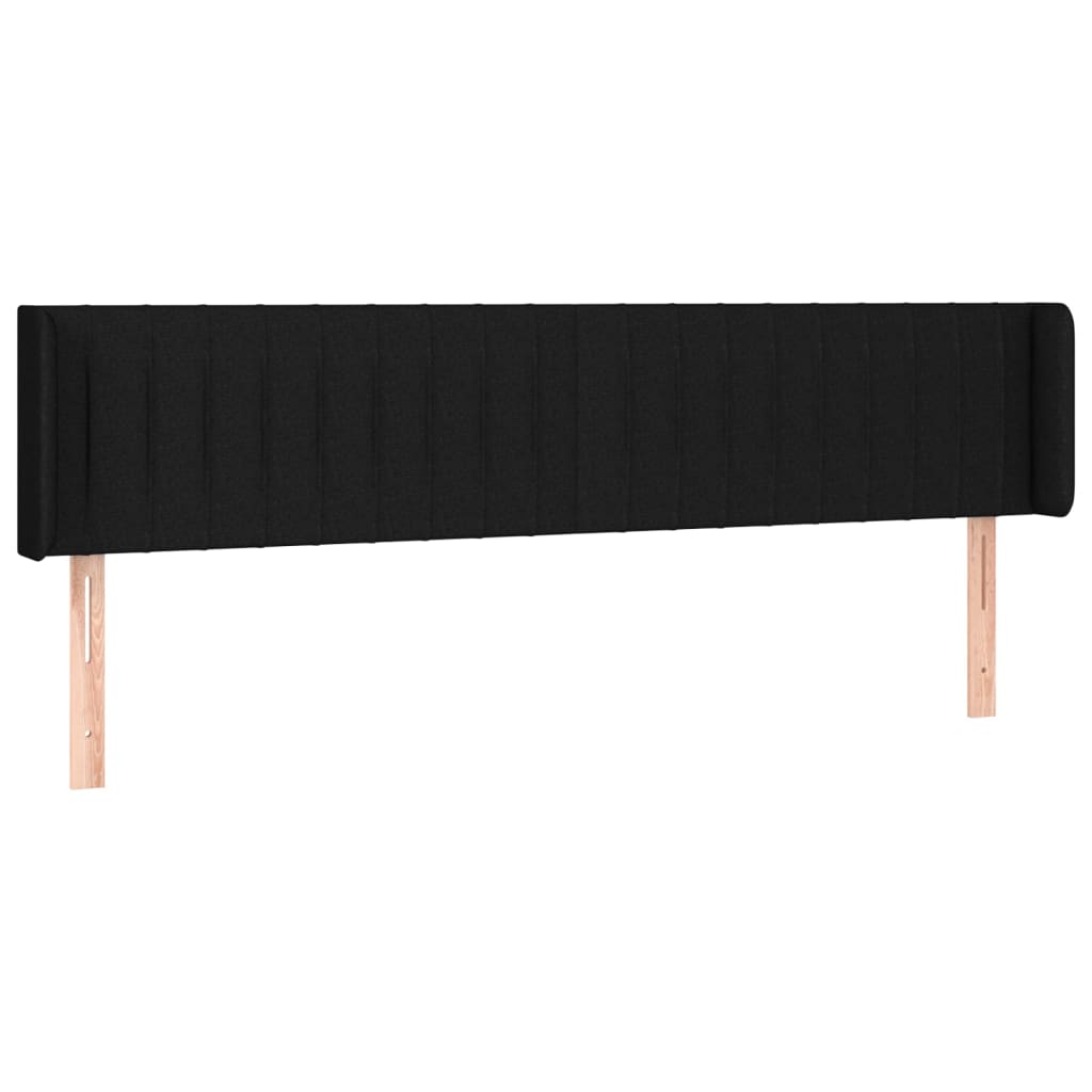 LED uzglavlje crno 163x16x78/88 cm od tkanine