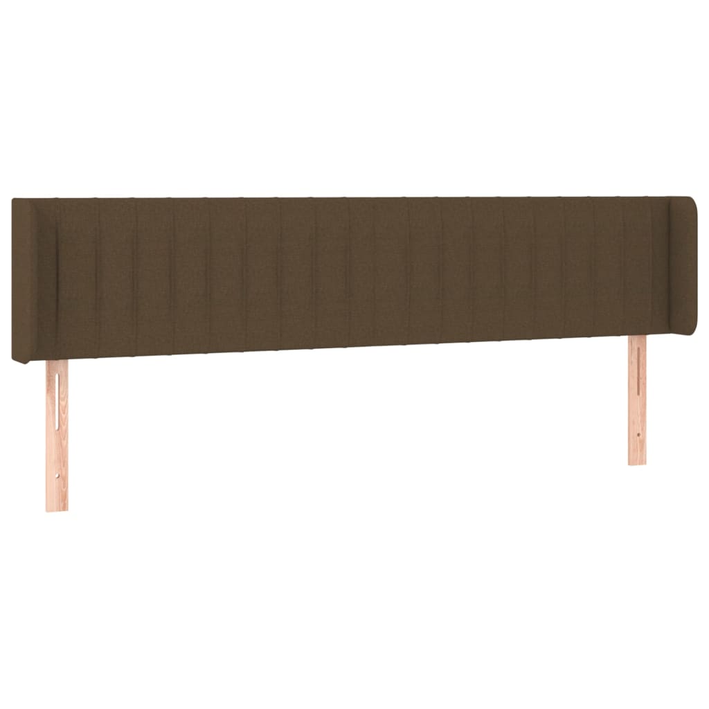 LED Uzglavlje tamnosmeđe 163x16x78/88 cm od tkanine