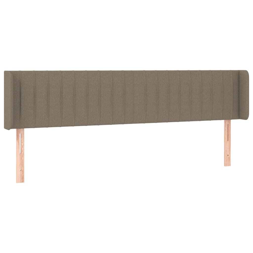 LED uzglavlje smeđesivo 183x16x78/88 cm od tkanine