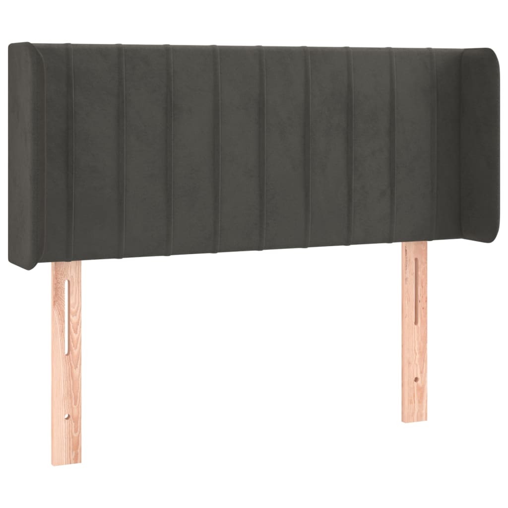 LED uzglavlje tamnosivo 83x16x78/88 cm baršunasto