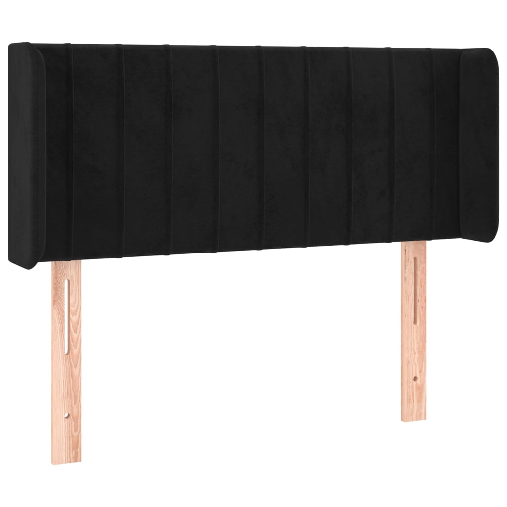 LED uzglavlje crno 83x16x78/88 cm baršunasto