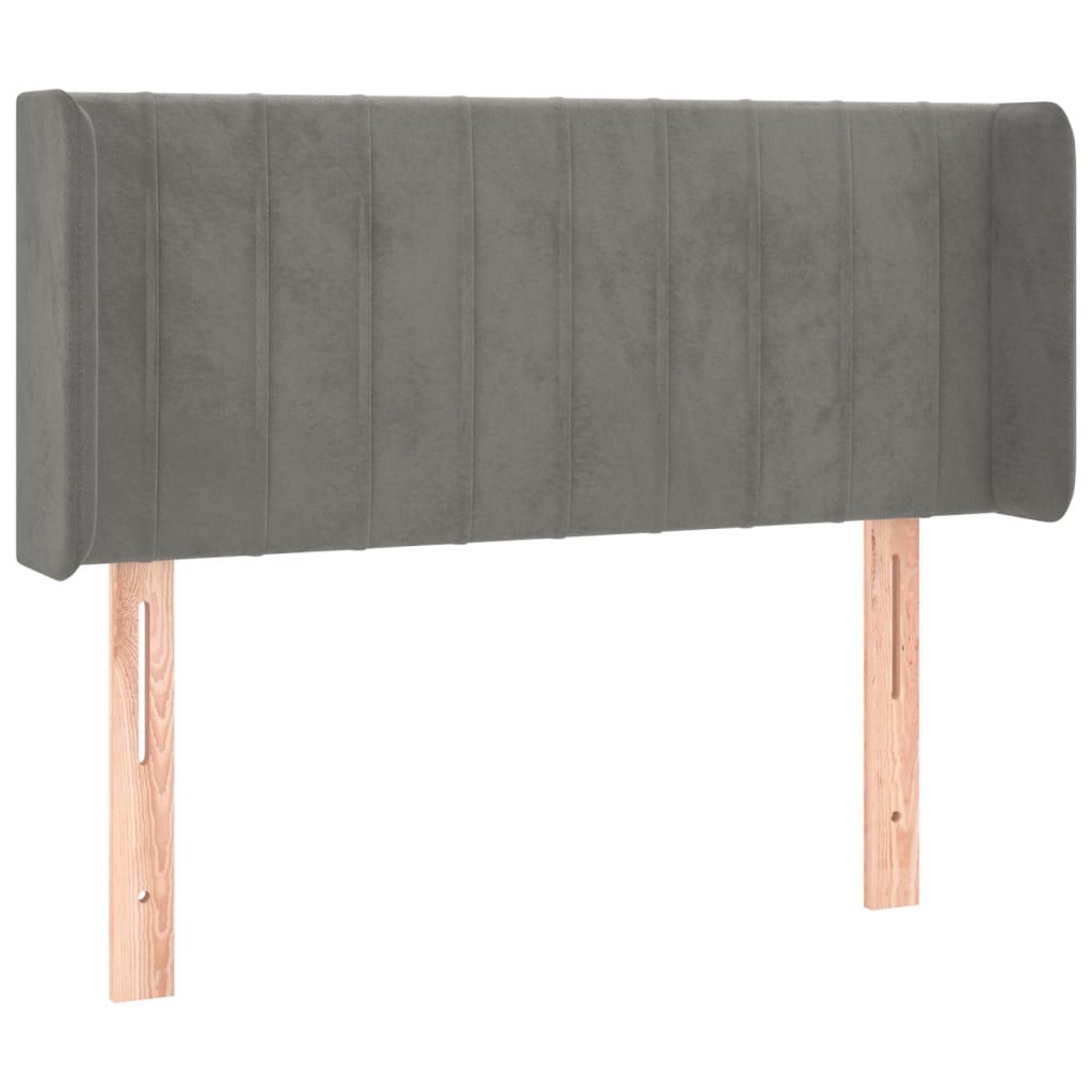 LED uzglavlje svjetlosivo 93x16x78/88 cm baršunasto