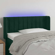 LED uzglavlje tamnozeleno 93x16x78/88 cm baršunasto