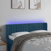 LED uzglavlje tamnoplavo 147x16x78/88 cm baršunasto