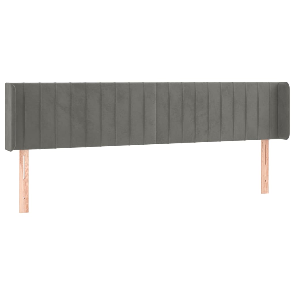 LED uzglavlje svjetlosivo 163x16x78/88 cm baršunasto