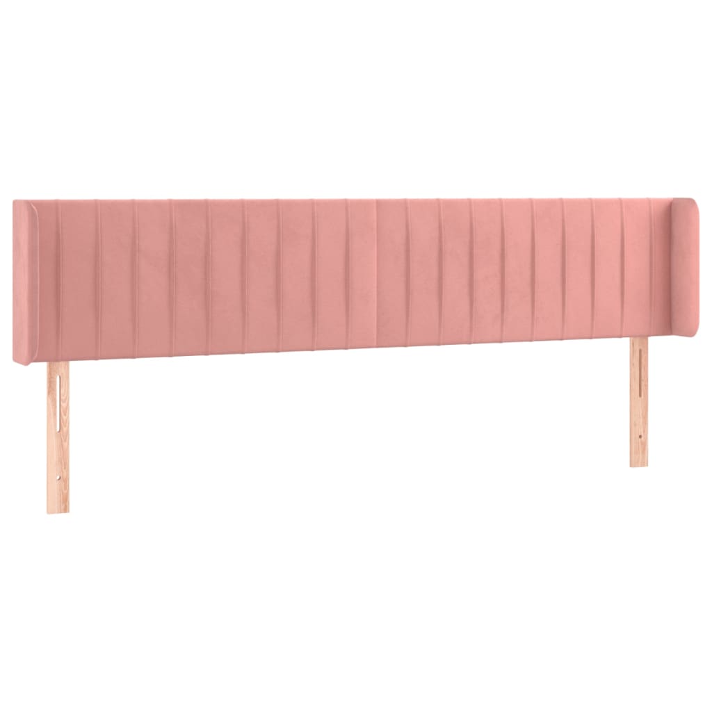 LED uzglavlje ružičasto 183x16x78/88 cm baršunasto