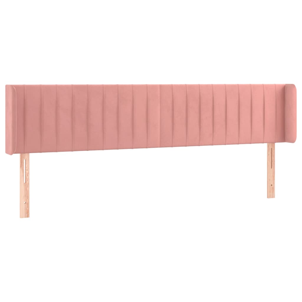 LED uzglavlje ružičasto 203x16x78/88 cm baršunasto
