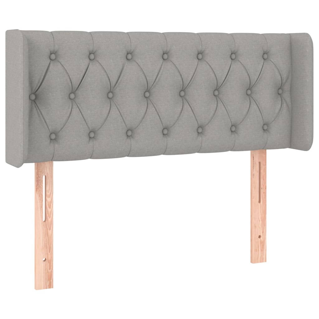 LED uzglavlje svjetlosivo 93x16x78/88 cm od tkanine