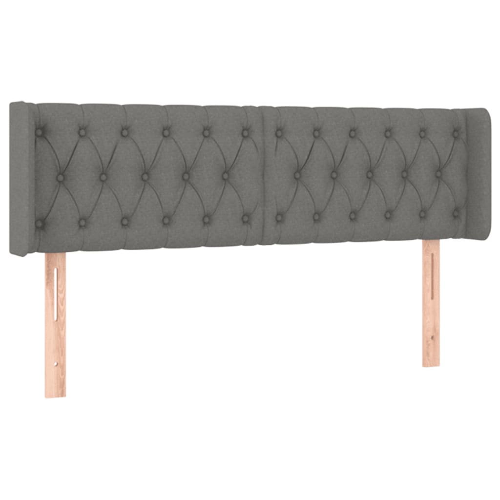 LED uzglavlje tamnosivo 147x16x78/88 cm od tkanine