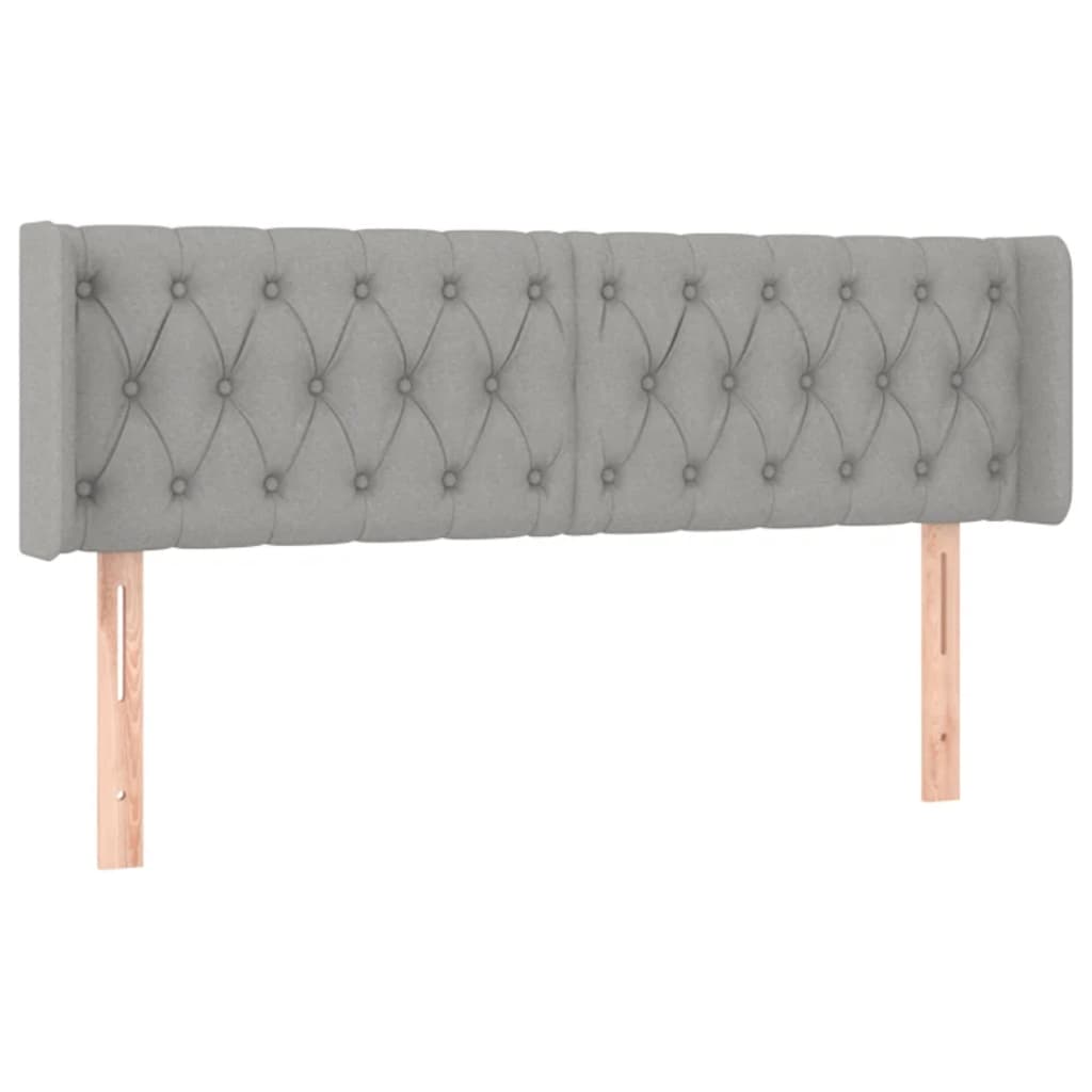 LED uzglavlje svjetlosivo 163x16x78/88 cm od tkanine