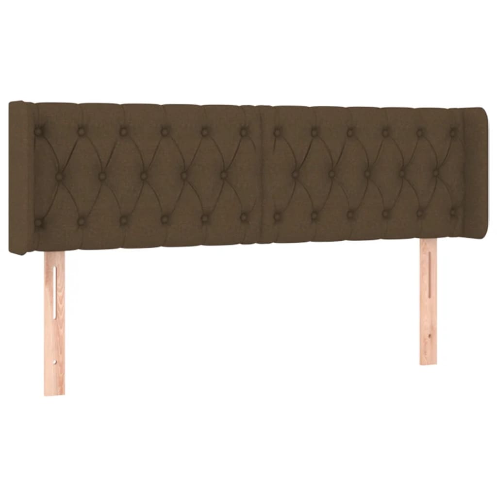 LED Uzglavlje tamnosmeđe 163x16x78/88 cm od tkanine