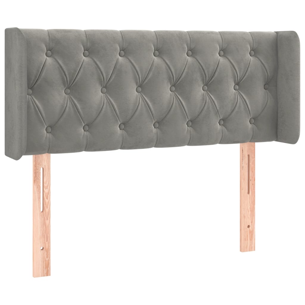 LED uzglavlje svjetlosivo 103x16x78/88 cm baršunasto