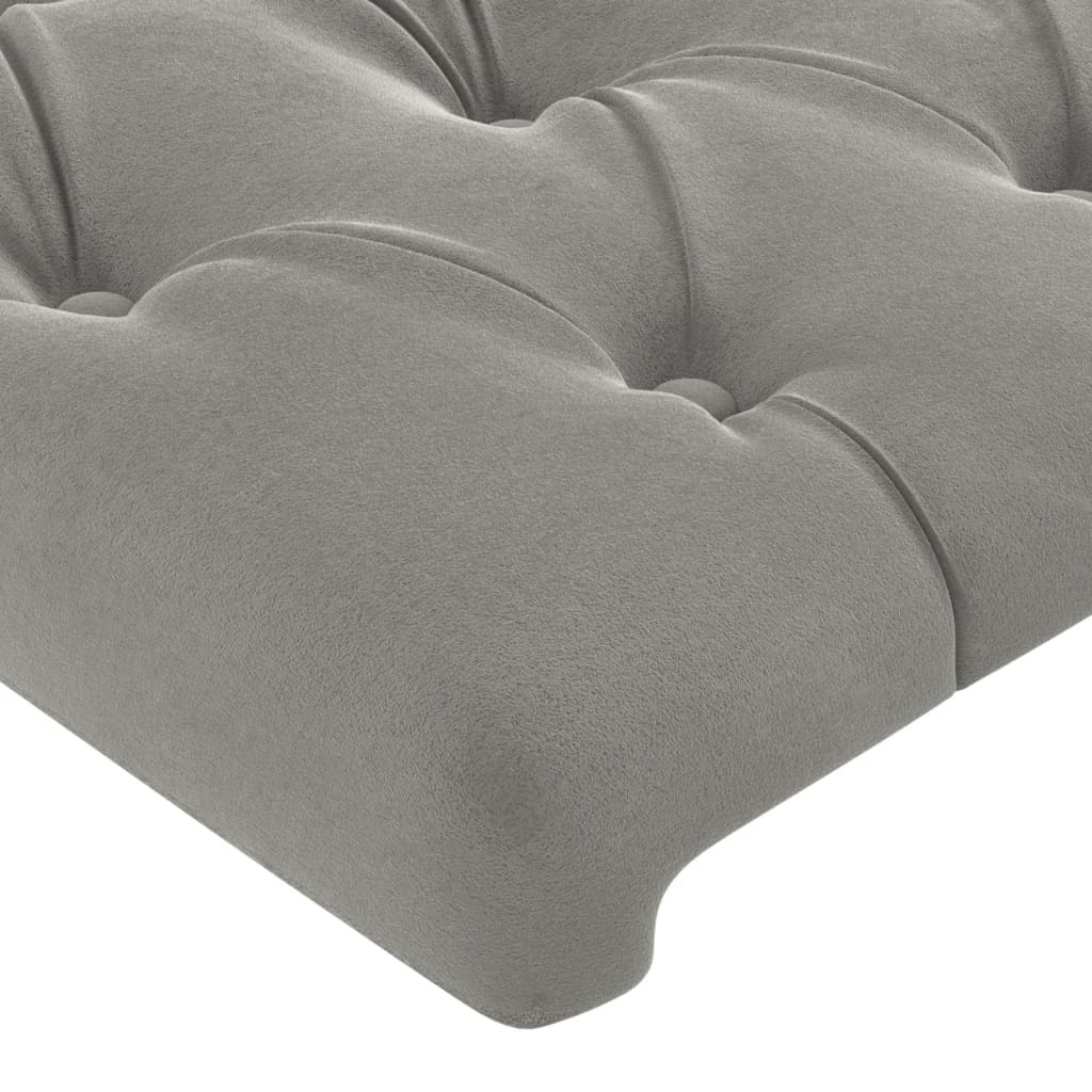 LED uzglavlje svjetlosivo 147x16x78/88 cm baršunasto