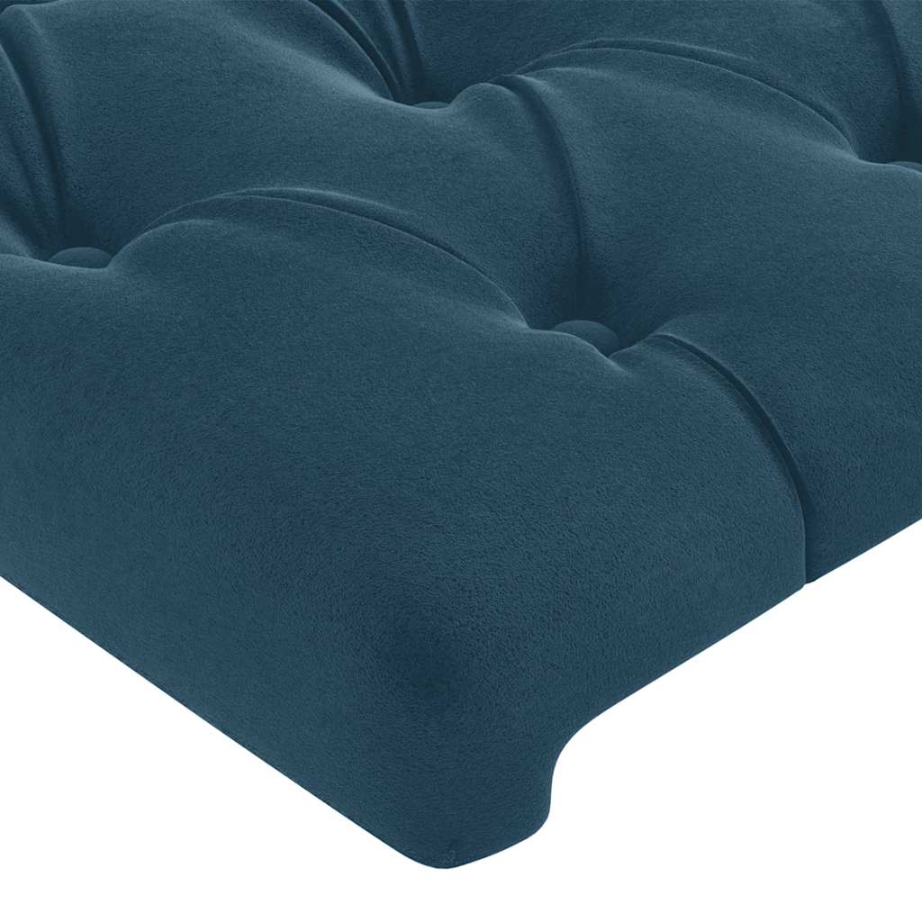 LED uzglavlje tamnoplavo 183x16x78/88 cm baršunasto