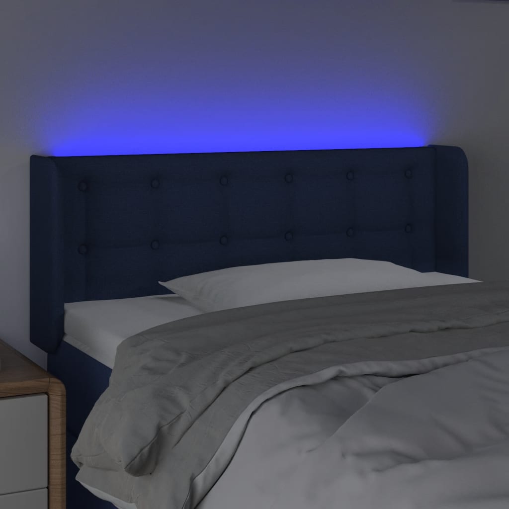 LED uzglavlje plavo 103x16x78/88 cm od tkanine