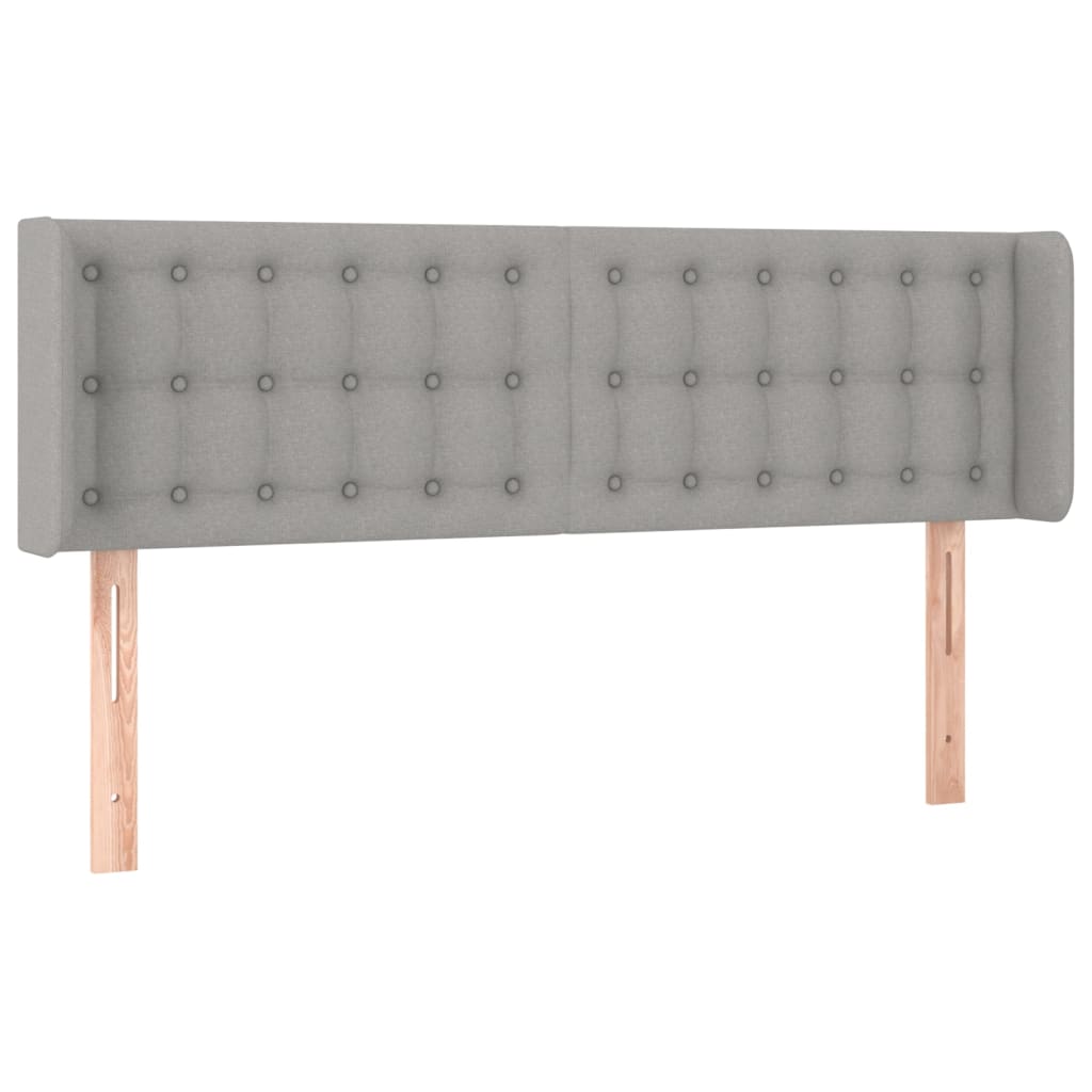 LED uzglavlje svjetlosivo 147x16x78/88 cm od tkanine