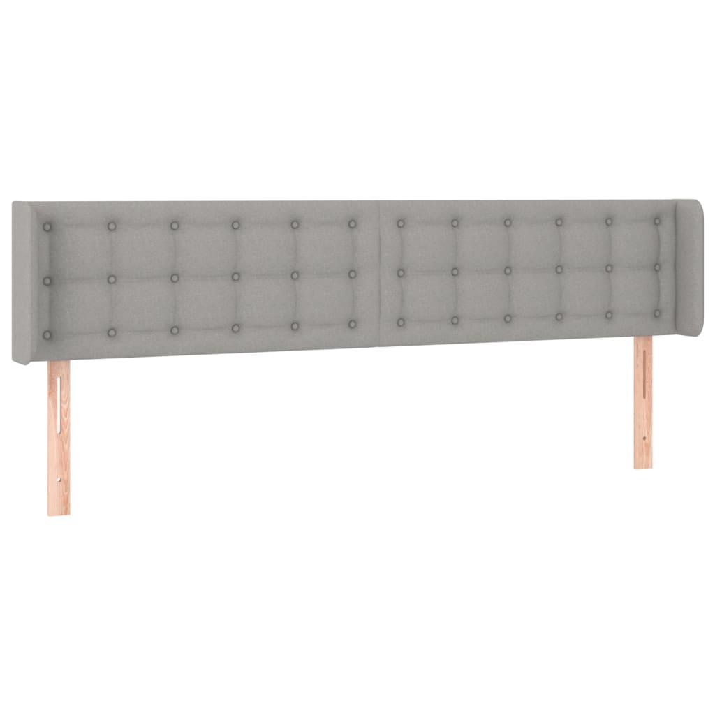 LED uzglavlje svjetlosivo 163x16x78/88 cm od tkanine
