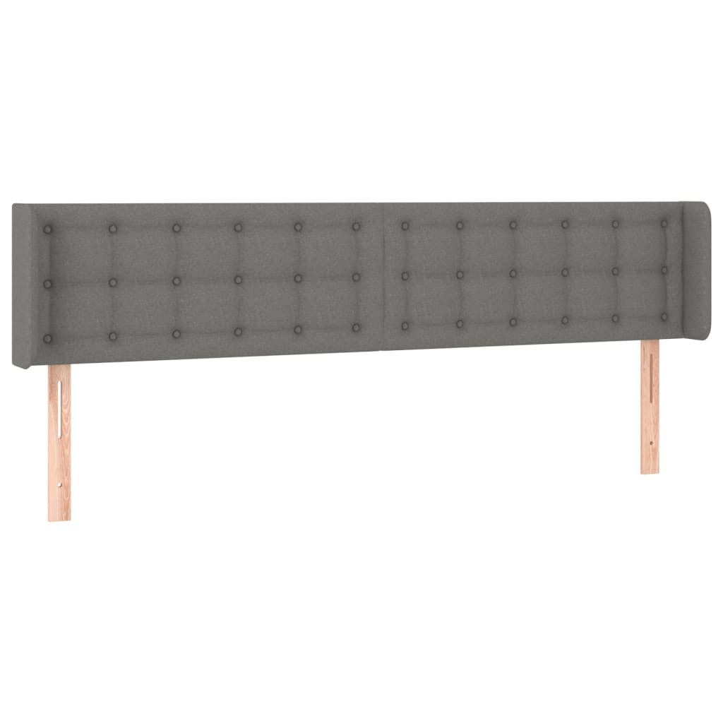 LED uzglavlje tamnosivo 183x16x78/88 cm od tkanine