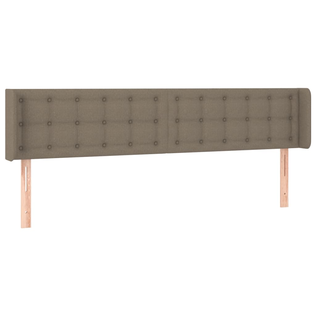 LED uzglavlje smeđesivo 183x16x78/88 cm od tkanine