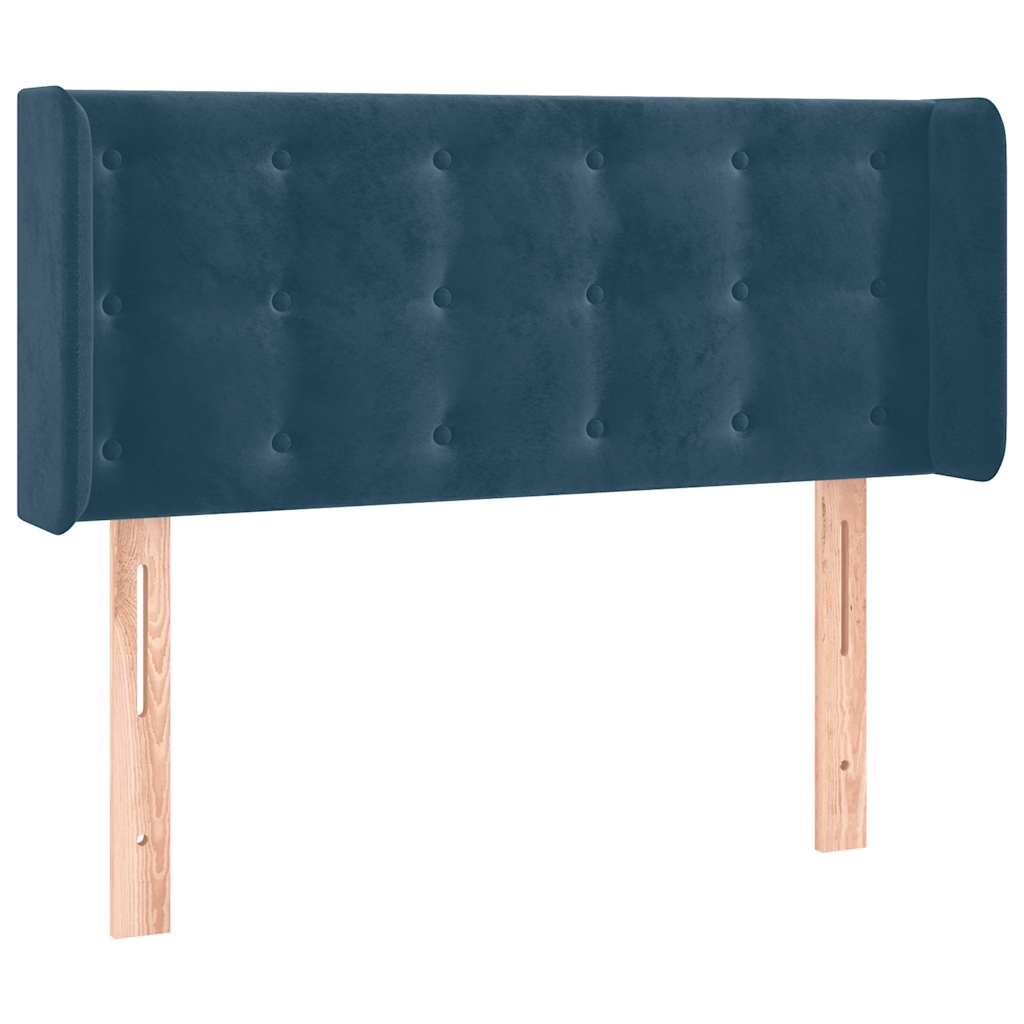 LED uzglavlje tamnoplavo 83x16x78/88 cm baršunasto