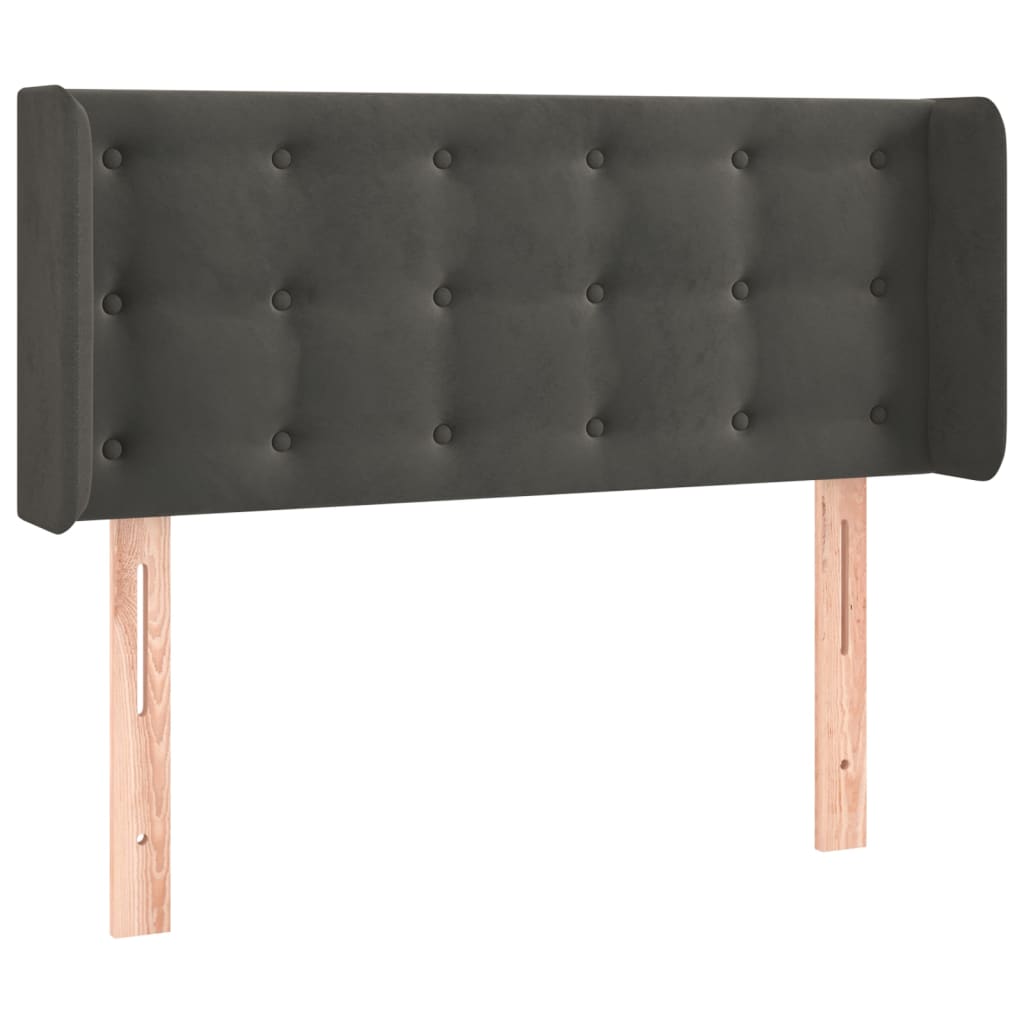 LED uzglavlje tamnosivo 103x16x78/88 cm baršunasto