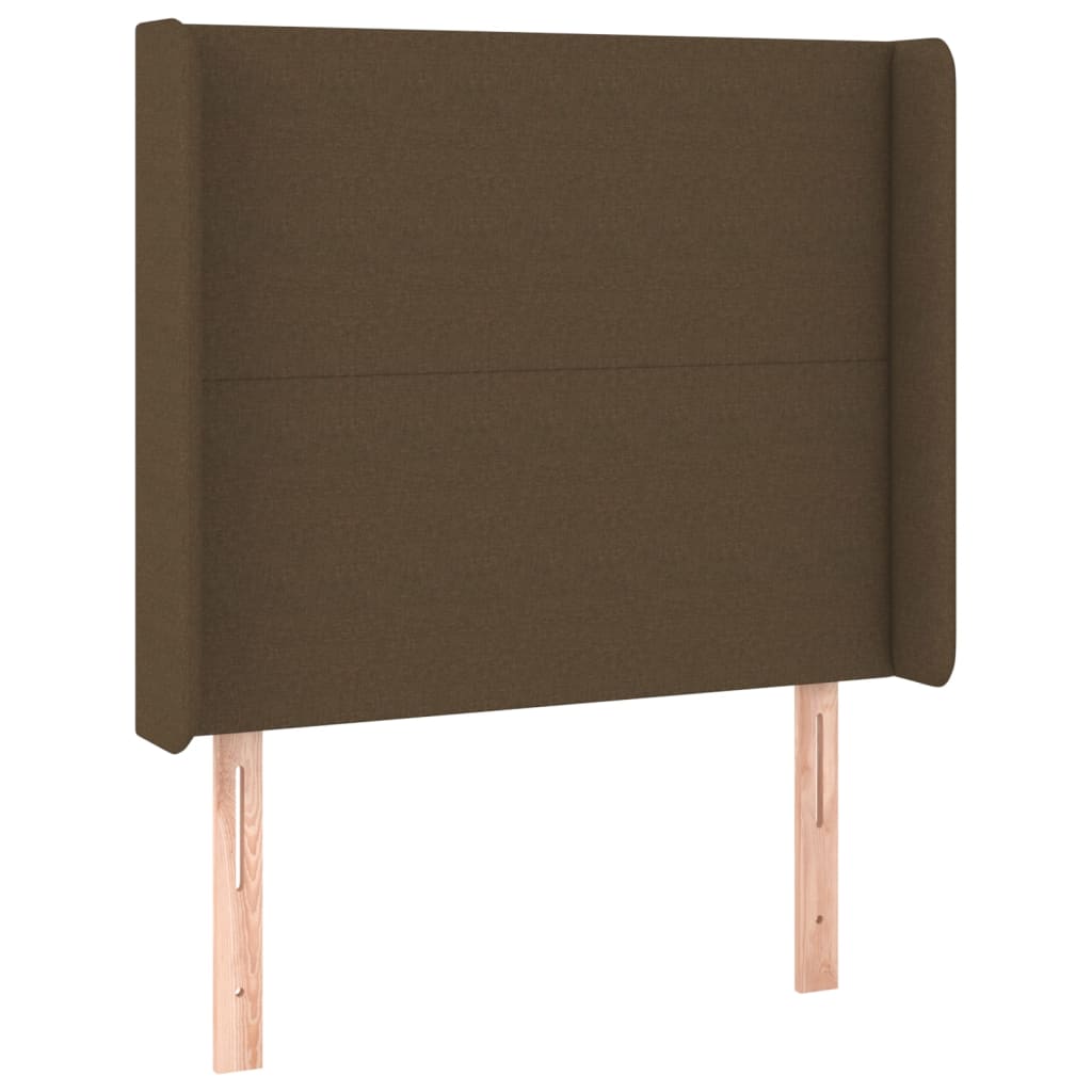 LED uzglavlje tamnosmeđe 83x16x118/128 cm od tkanine