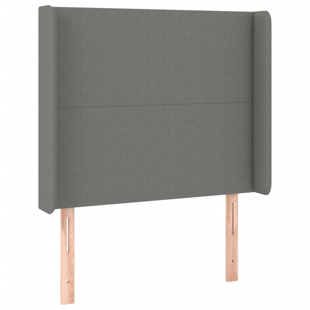 LED uzglavlje crno 103 x 16 x 118/128 cm od tkanine