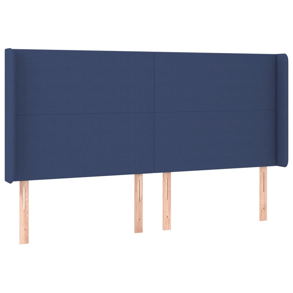 LED uzglavlje plavo 183 x 16 x 118/128 cm od tkanine