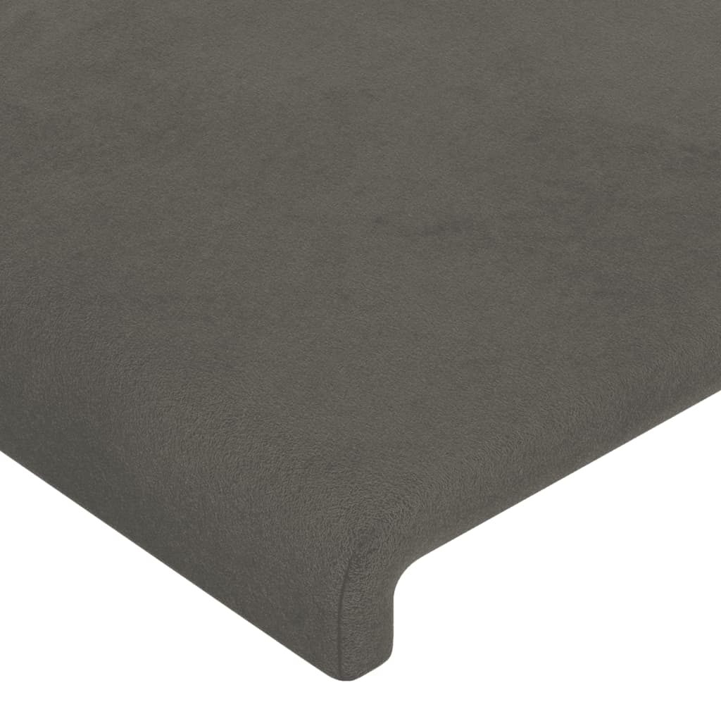 LED uzglavlje tamnosivo 103x16x118/128 cm baršunasto