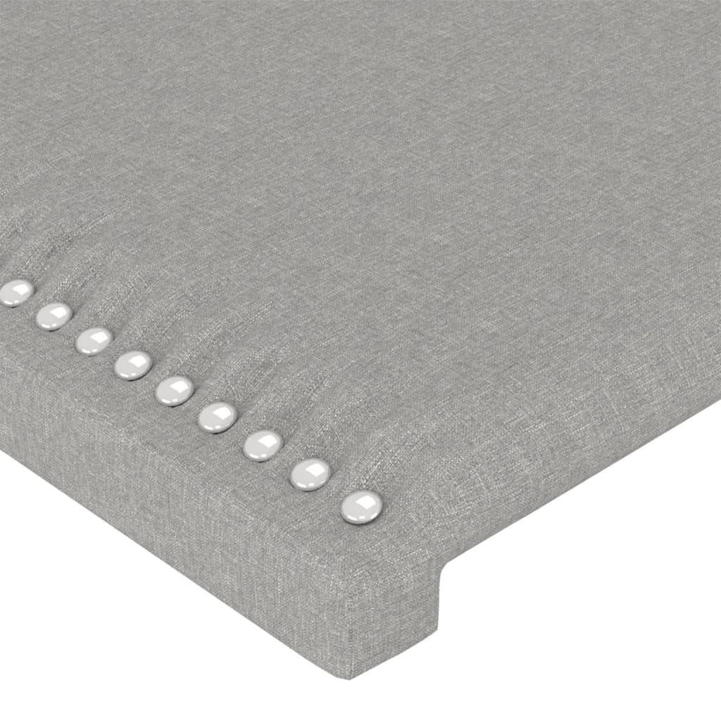 LED uzglavlje svjetlosivo 93 x 16 x 118/128 cm od tkanine