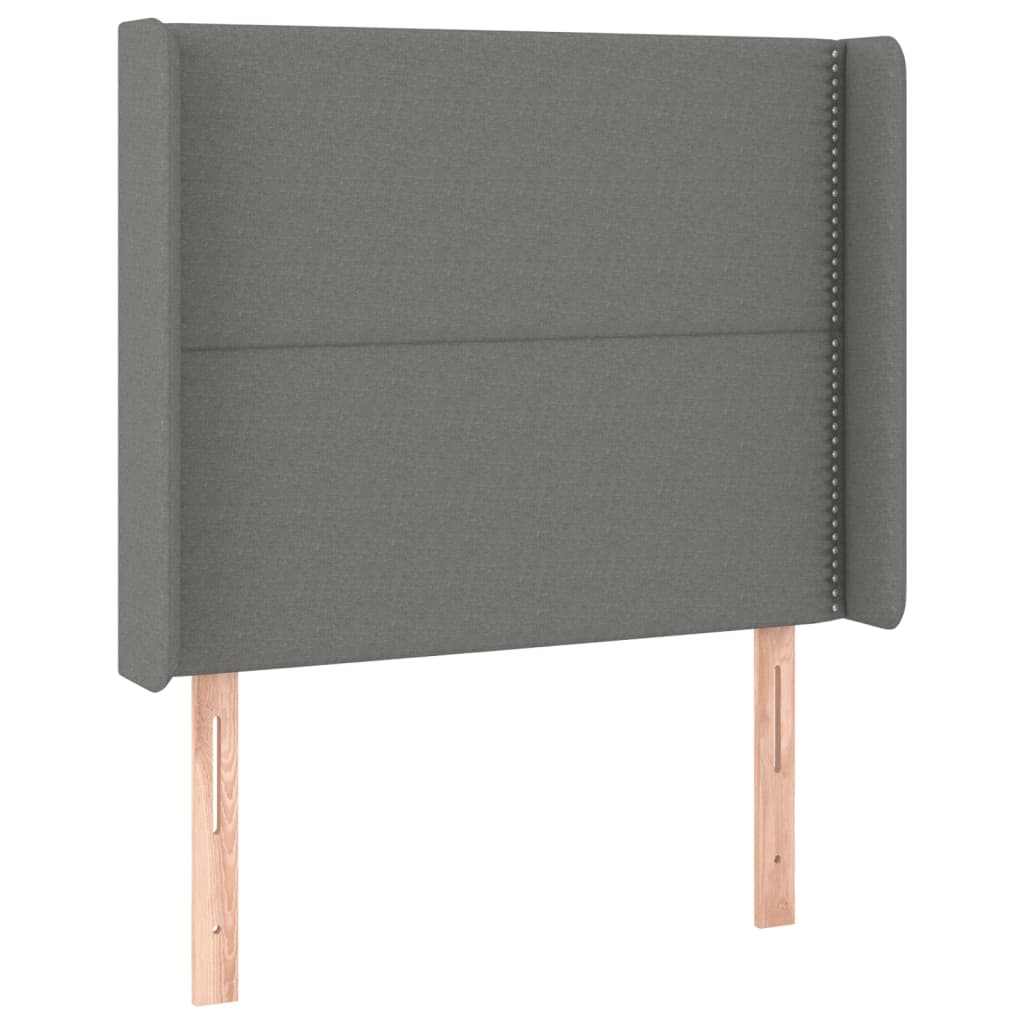 LED uzglavlje tamnosivo 93 x 16 x 118/128 cm od tkanine