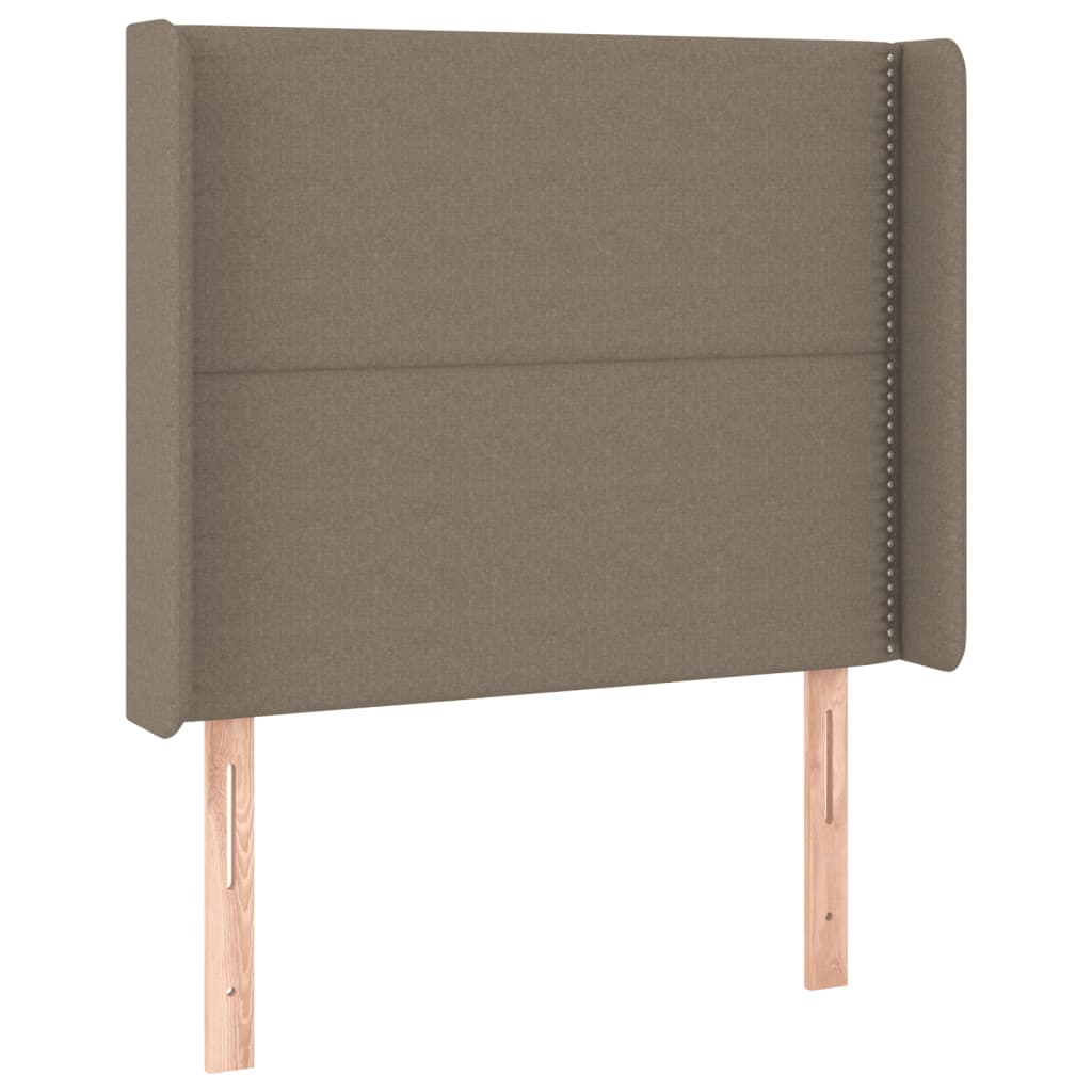 LED uzglavlje smeđesivo 103 x 16 x 118/128 cm od tkanine