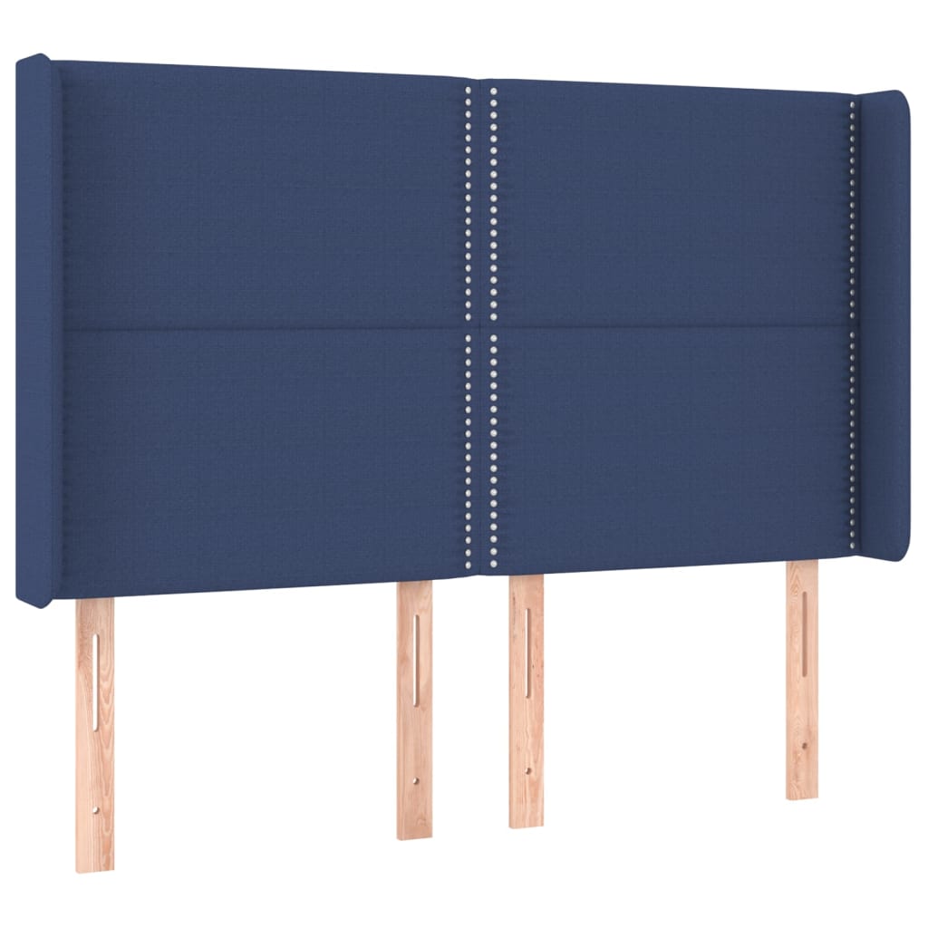 LED uzglavlje plavo 147 x 16 x 118/128 cm od tkanine