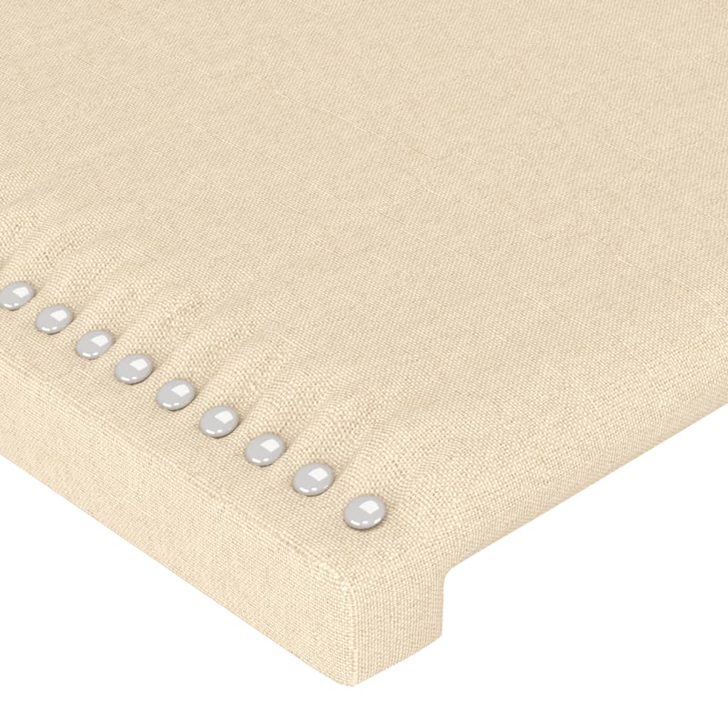 LED uzglavlje krem 183 x 16 x 118/128 cm od tkanine