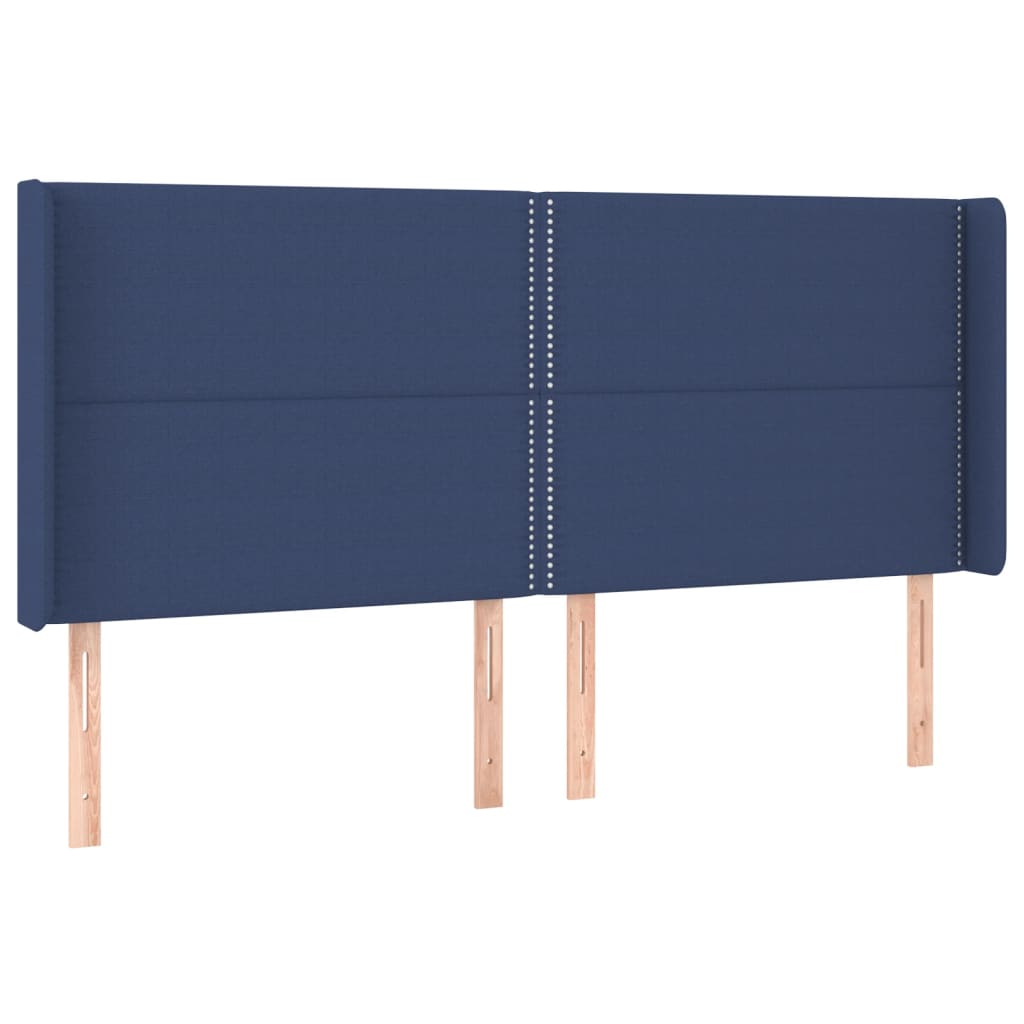 LED uzglavlje plavo 203 x 16 x 118/128 cm od tkanine